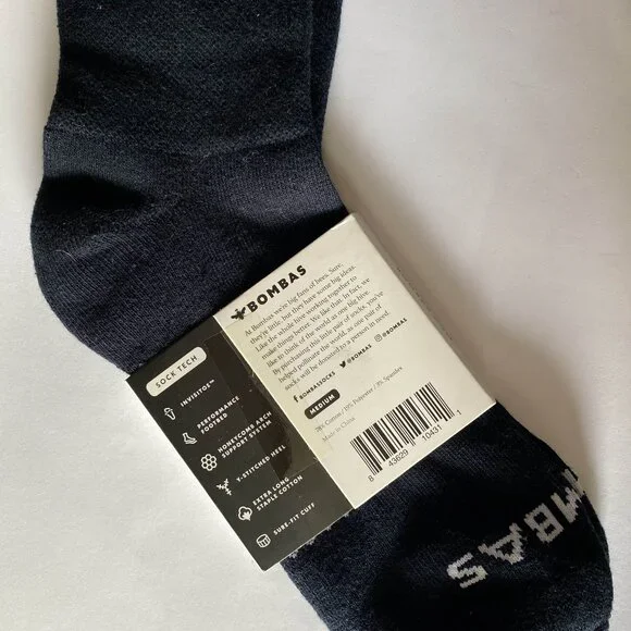 [6 pack] Bombas Classic Marl Quarter - Navy Socks Medium - Picture 3 of 6